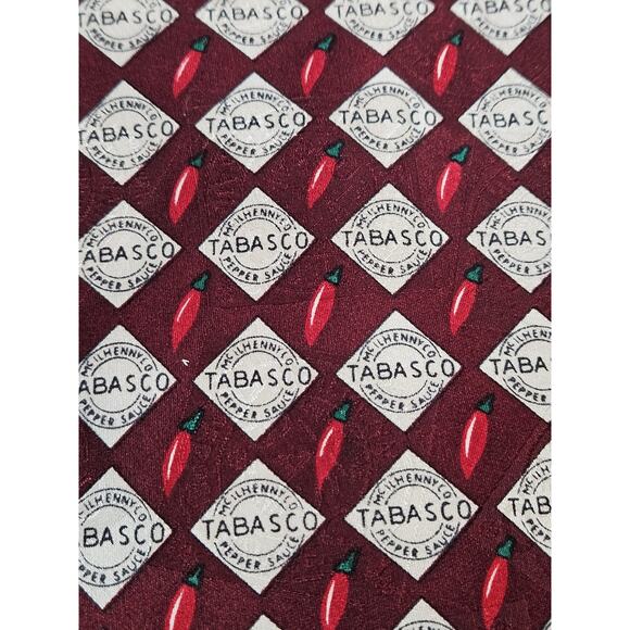 Lot of 2 Vintage Tabasco Men's Ties 100% Silk Novelty Used Great Condition - Picture 7 of 10